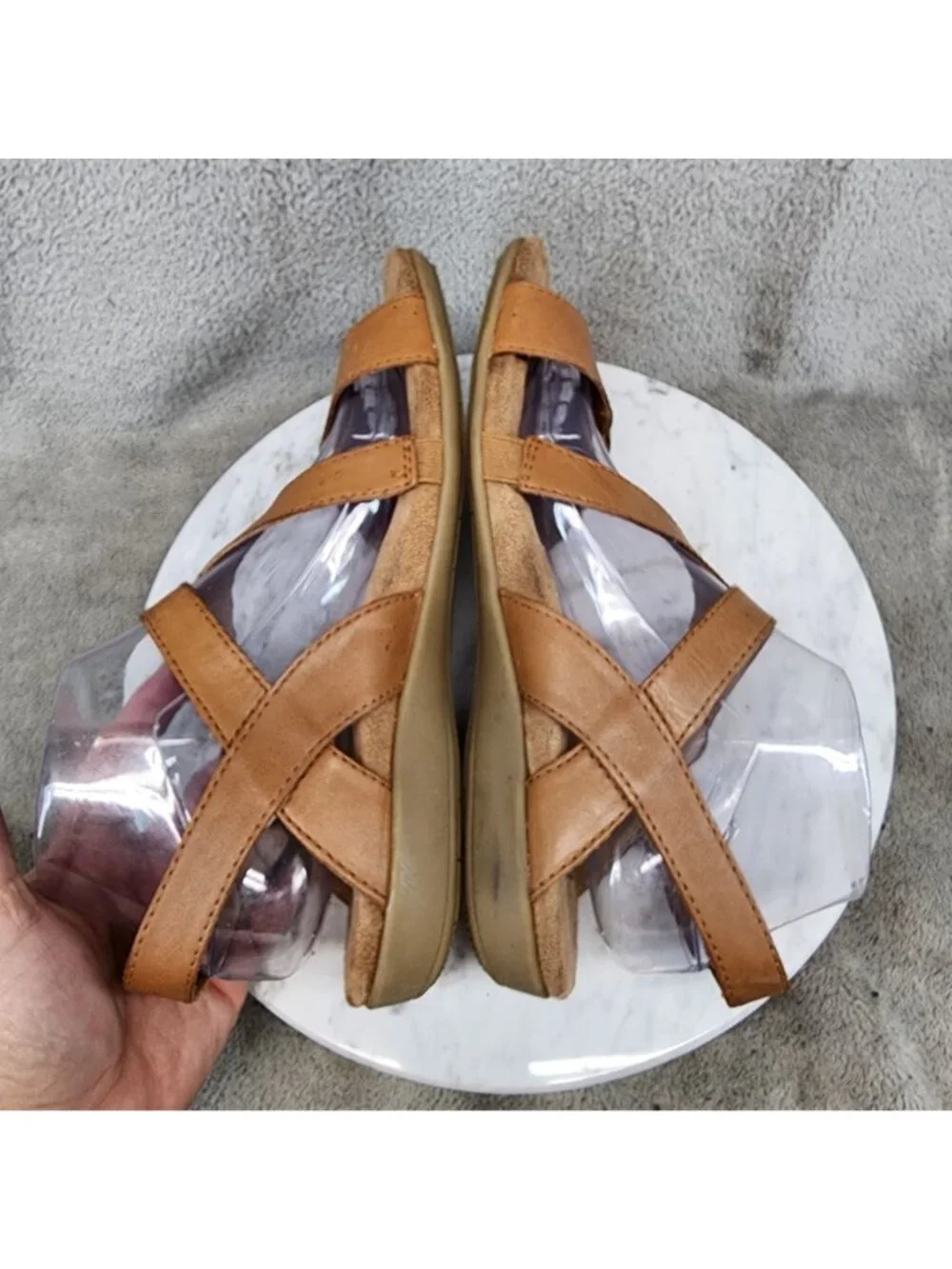 Earth Origins Sandals Womens Size 9 Brown Leather Beck Sandals *Read*